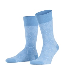 Burlington Daily Sock Crew Carrington azure blue Men - 1 Pair